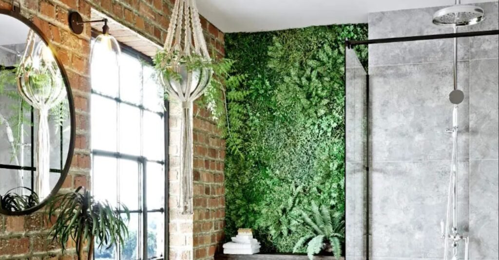living wall with climbing vines